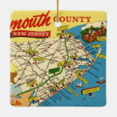Nieuwjaarskaart van de New Jersey Shore Keramisch Ornament (Achterkant)