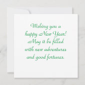 Nieuwjaarskaart Vlakke Vorm Kaart (Achterkant)