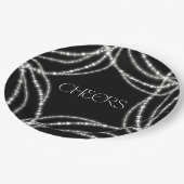 Nieuwjaarskaas met pieklampjes papieren bordje (Gekanteld)