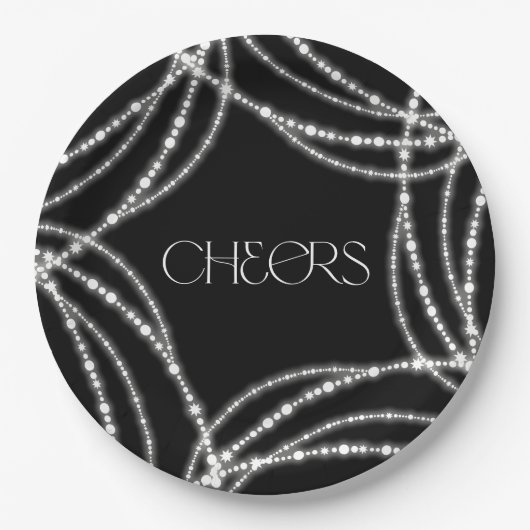 Nieuwjaarskaas met pieklampjes papieren bordje (Voorkant)