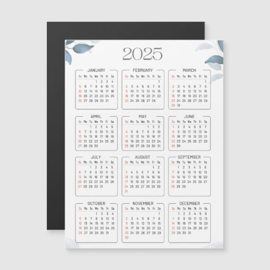 Nieuwjaarskalender 2025 (Voorkant / Achterkant)
