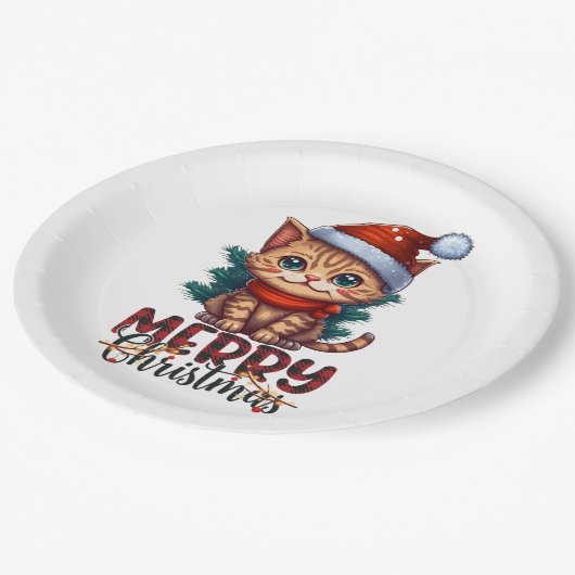 Nieuwjaarskat Papieren Bordje (Gekanteld)