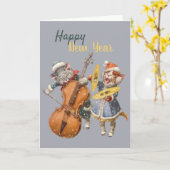 Nieuwjaarskatten gevouwen Wenskaart Kaart (Gele Bloem)