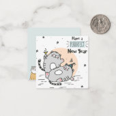 Nieuwjaarskatten Notitiekaartje (Voorkant / Achterkant in situ)