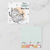 Nieuwjaarskatten Notitiekaartje (Voorkant / Achterkant)