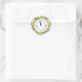 Nieuwjaarsklok Baby shower Ronde Sticker (Tas)