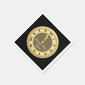 Nieuwjaarsklok Vakantiepapier servetten (Hoek)