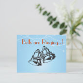 Nieuwjaarsklokken Happy Message Feestdagenkaart (Staand voorkant)