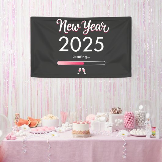 Nieuwjaarslading 2025 Gelukkig Nieuwjaar Kerstmis  Spandoek (Feest)