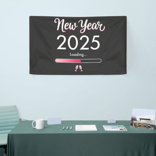 Nieuwjaarslading 2025 Gelukkig Nieuwjaar Kerstmis  Spandoek (Beurs)