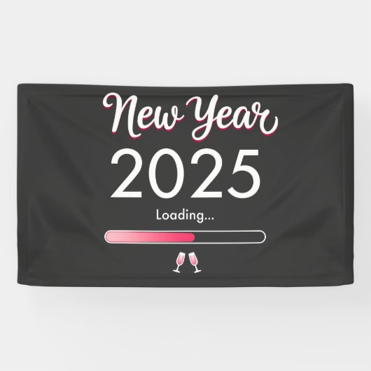 Nieuwjaarslading 2025 Gelukkig Nieuwjaar Kerstmis  Spandoek (Horizontaal)