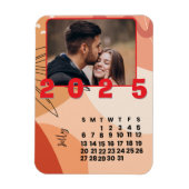 Nieuwjaarsmaand juli 2025 Kalender Familiefoto Magneet (Verticaal)