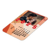 Nieuwjaarsmaand juli 2025 Kalender Familiefoto Magneet (Linkerzijde)