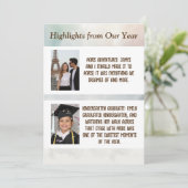 Nieuwjaarsnieuwsbrief met aangepaste foto's kaart (Staand voorkant)