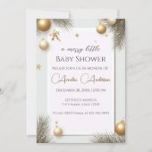 Nieuwjaarsontwerp Gouden Elegante Baby Shower Kaart (Voorkant)