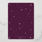 Nieuwjaarspartij Elegant Bordeaux Folie Uitnodiging (Achterkant)