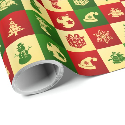 Nieuwjaarspatroon. Kleurmozaïek. 2018. Cadeaupapier (Rol Hoek)