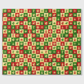Nieuwjaarspatroon. Kleurmozaïek. 2018. Cadeaupapier (Vlak)