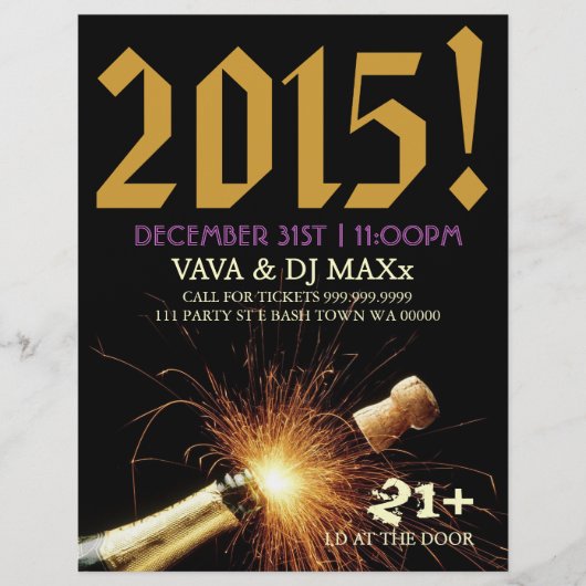 Nieuwjaarspublicatiebrochure voor evenementen flyer (Voorkant)