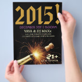 Nieuwjaarspublicatiebrochure voor evenementen flyer (Hand)