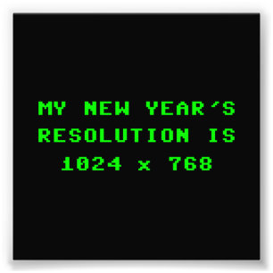 Nieuwjaarsresolutie 1.024 x 768 foto afdruk