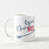 Nieuwjaarsresolutie grappige typografie herinnerin koffiemok (Links)