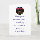 NIEUWJAARSRESOLUTIE-MAKE EM' BREAK EM' FEESTDAGEN KAART (Voorkant)