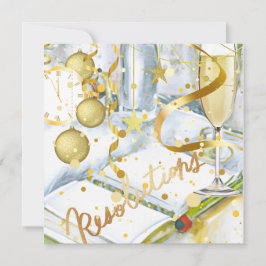 Nieuwjaarsresoluties Feestdagenkaart