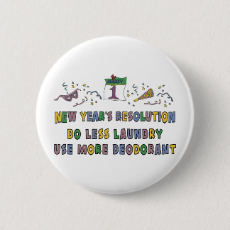 Nieuwjaarsresoluties Funny Gift Ronde Button 5,7 Cm