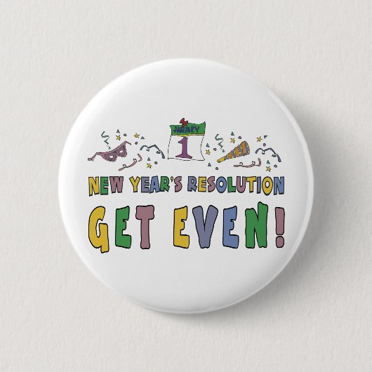 Nieuwjaarsresoluties Funny Gift Ronde Button 5,7 Cm (Voorkant)