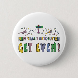 Nieuwjaarsresoluties Funny Gift Ronde Button 5,7 Cm