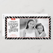 Nieuwjaarsroos 2 feestdagenkaart (Voorkant / Achterkant)