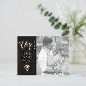 Nieuwjaarssprankelaar | Save the date | Ze zei ja Briefkaart (Staand voorkant)