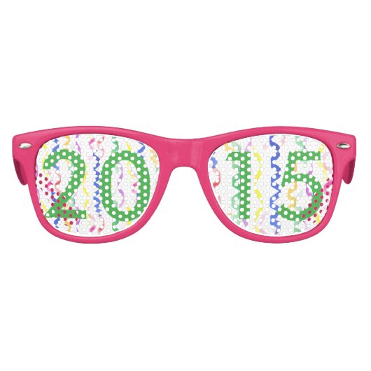 Nieuwjaarsstreamers 2015 kinder zonnebril (Voorkant)
