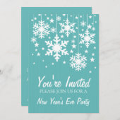 nieuwjaarsuitnodiging, Aqua Kaart (Voorkant / Achterkant)