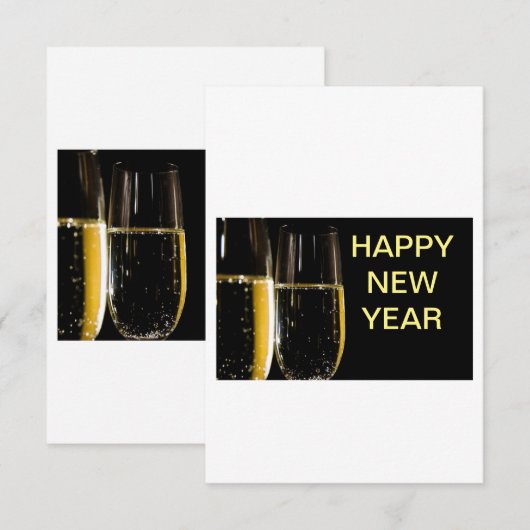 nieuwjaarsuitnodiging kaart (Voorkant / Achterkant)