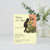  nieuwjaarsuitnodiging kaart (Staand voorkant)