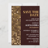 Nieuwjaarsuitnodiging Save the date Gold Kaart (Voorkant)