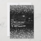 Nieuwjaarsuitnodiging, trendy nieuwjaarsuitnodigin kaart (Achterkant)