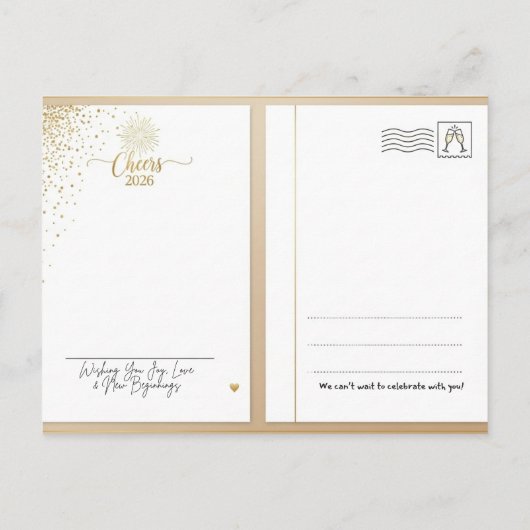 Nieuwjaarsuitnodiging voor het Briefkaart – 2026 (Achterkant)