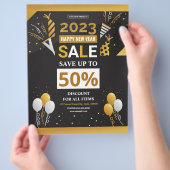 Nieuwjaarsuitverkoopfolder Flyer (Hand)