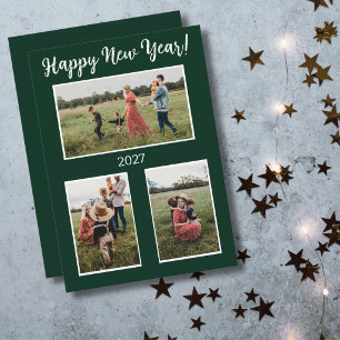 Nieuwjaarsvakantie fotocollagekaart feestdagenkaart