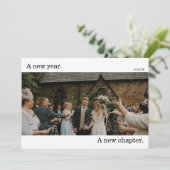 Nieuwjaarsvakantie fotokaart kaart (Staand voorkant)