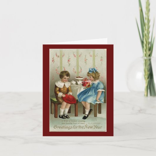  nieuwjaarsvakantiekaart feestdagen kaart (Voorkant)