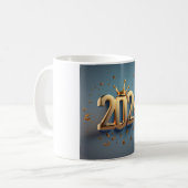 Nieuwjaarsviering 2024 - Happy 2024 Design Koffiemok (Voorkant links)