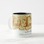 Nieuwjaarsviering Auld Lang Syne Quote Tweekleurige Koffiemok (Voorkant links)