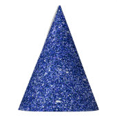 Nieuwjaarsviering Blue Faux Glitter Feesthoedjes (Links)