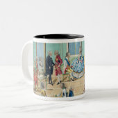 Nieuwjaarsviering in Wenen in 1782, 1783 Tweekleurige Koffiemok (Voorkant links)