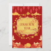 Nieuwjaarsviering op de maan: een nacht van vreugd kaart (Achterkant)