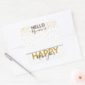 Nieuwjaarsviering Party Naam Tag Badge Vierkante Sticker (Envelop)